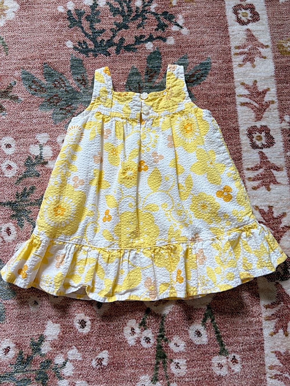GAP White and Yellow Floral Baby Dress